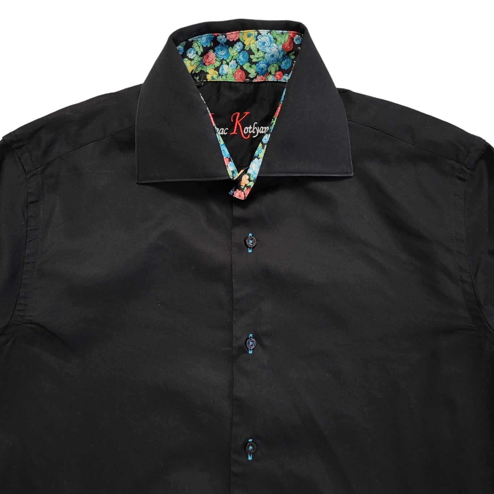 Isaac Kottyarevsky Vintage Y2K Black Long Sleeve Shirt Uk Men's Size S