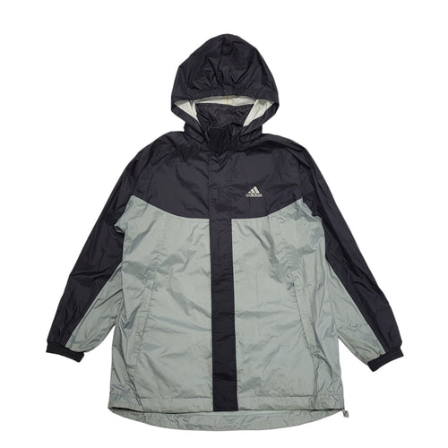 Adidas Y2K Blue Hooded Windbreaker Jacket Boys UK XL