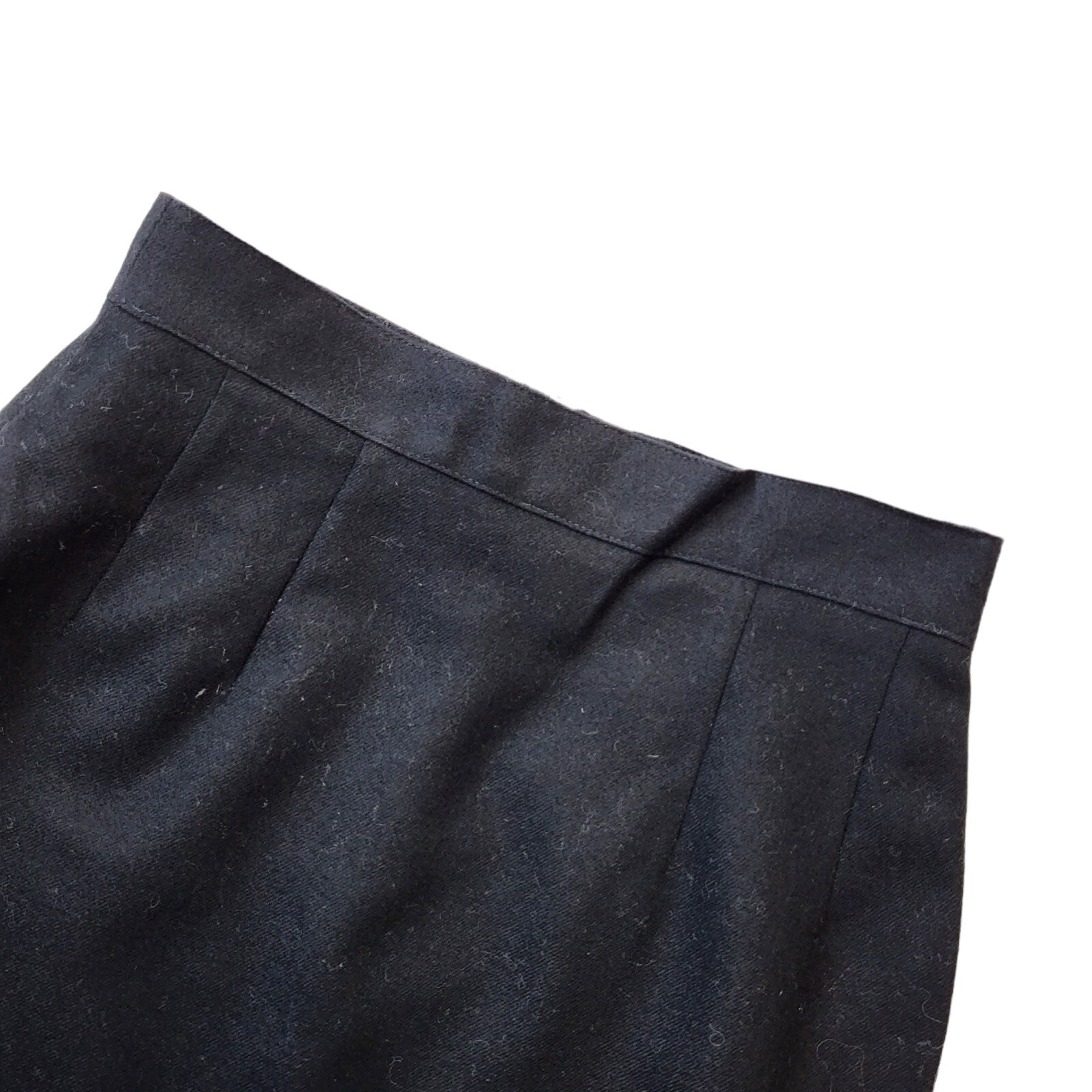 80's Vintage Black High Waisted Mini Skirt Women's Size 12 EU 36 W 28