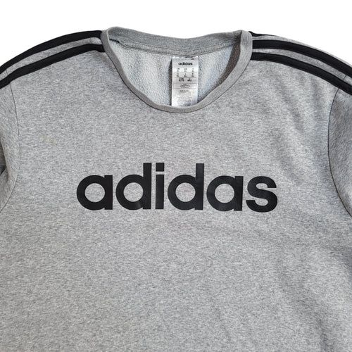 Adidas Sports Sweatshirt Grey Crew Neck 90's Vintage UK Men's Size XL
