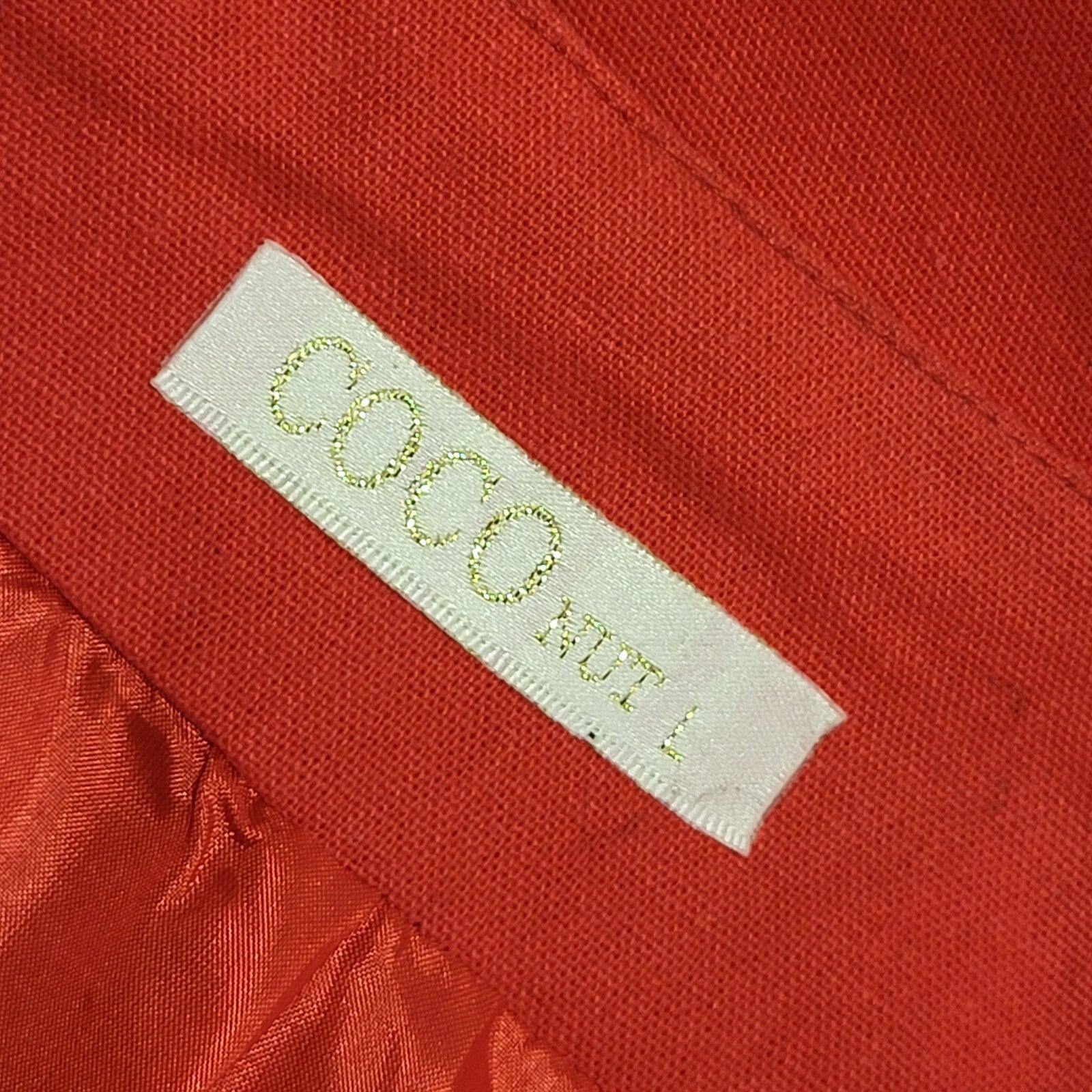 Coconut 90s Vintage Red Open Front Jacket Uk Women's Size Large