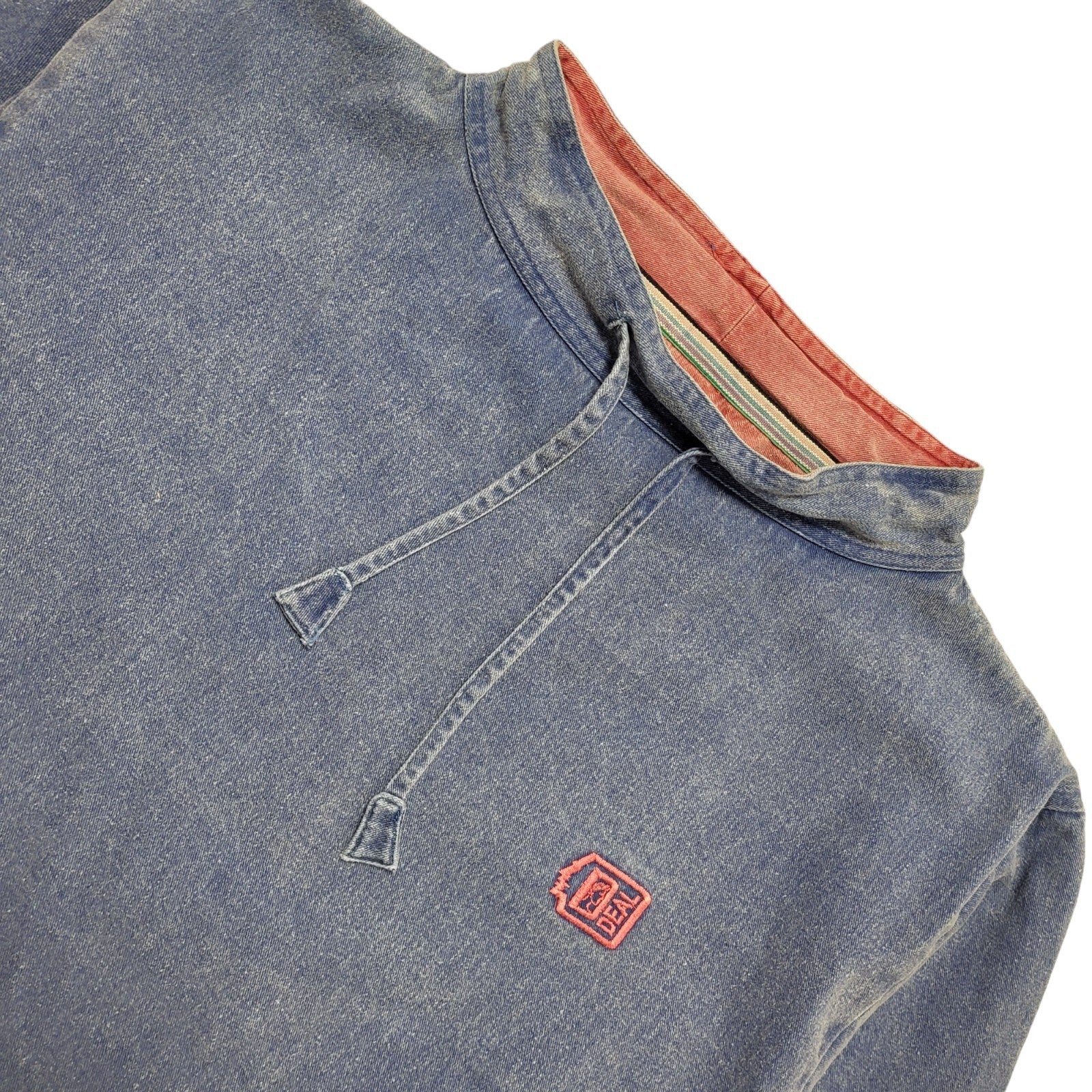 Deal Vintage 90's Blue 1/4 Zip Sweatshirt Uk Men's Size Small