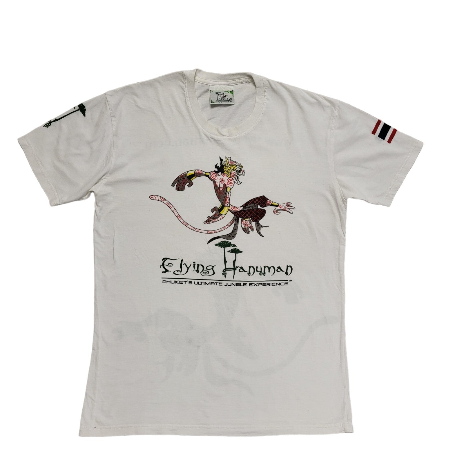 Flying Hanuman White Phukets Jungle Vintage Short Sleeve T-Shirt Mens Size XL