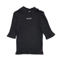 Levi's Y2K Black Round Neck Ribbed Short Sleeve Top Womens UK Size XS