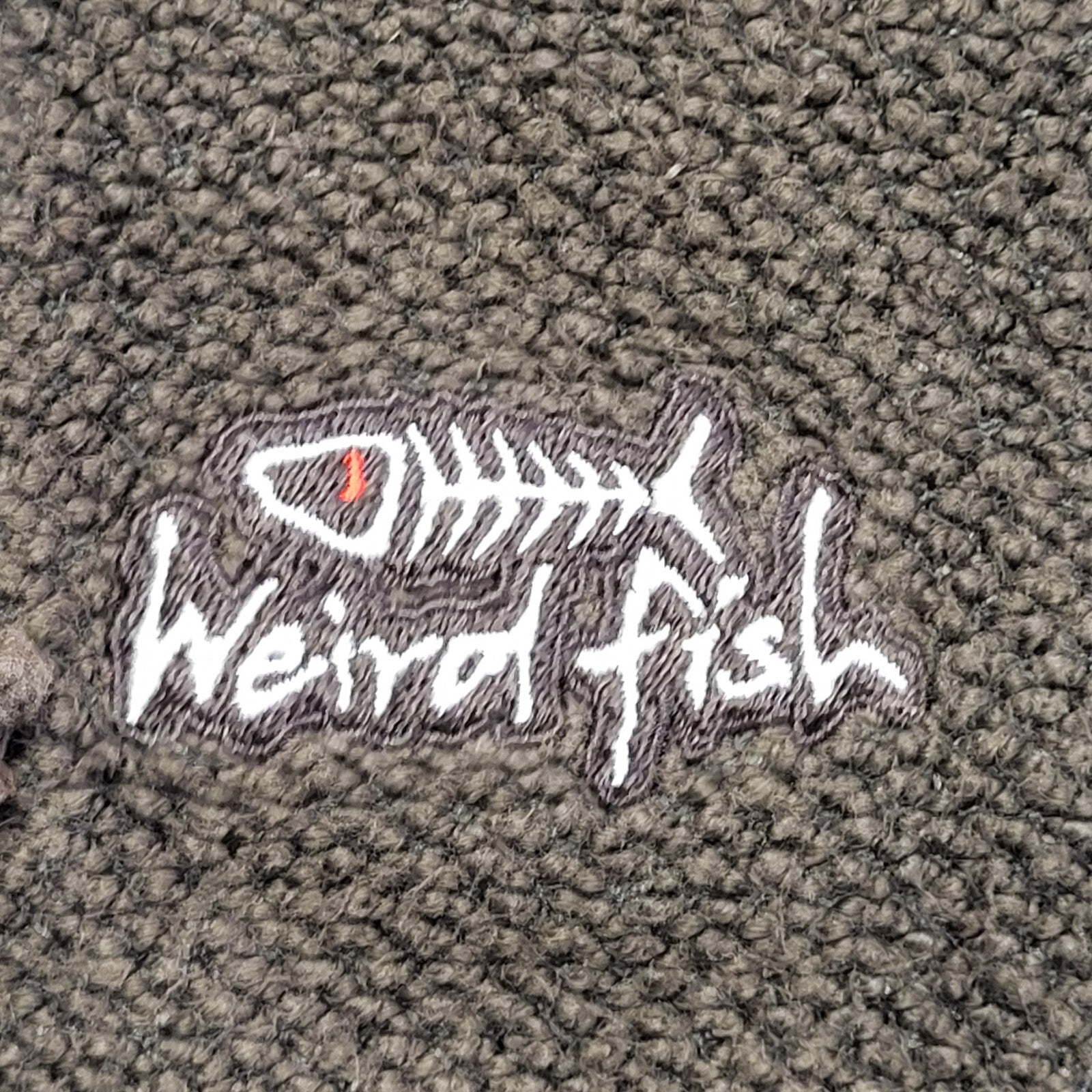 Weird Fish Vintage Y2K Brown 1/4 Zip Sweatshirt Mens UK M