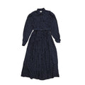 90s Vintage Laura Ashley Black Polka Dot Belted Daywear Dress Women's Size 10