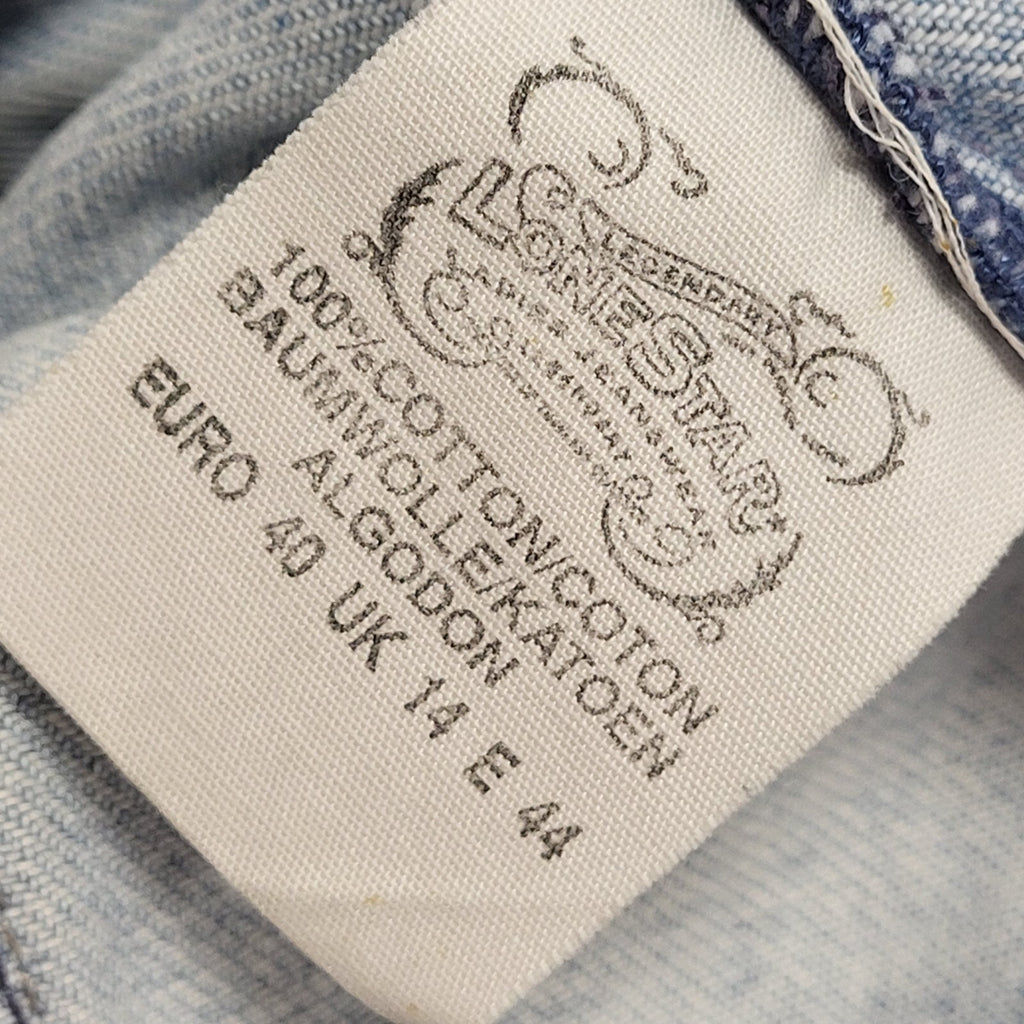 Lone Star Light Blue 90s Vintage Button Denim Jacket Uk Women's Size 14