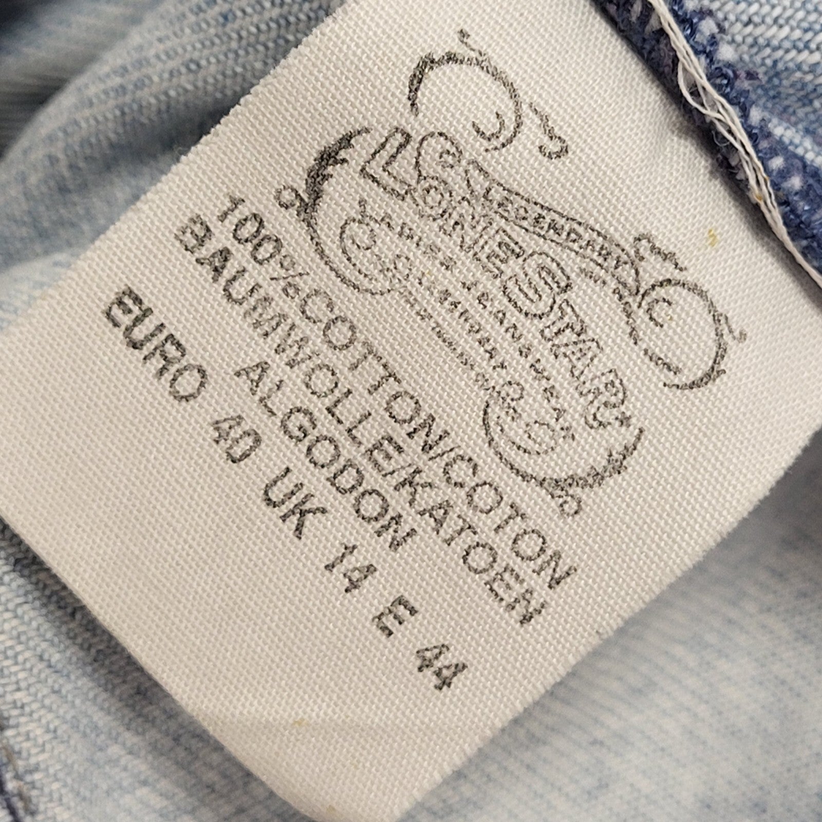 Lone Star Light Blue 90s Vintage Button Denim Jacket Uk Women's Size 14