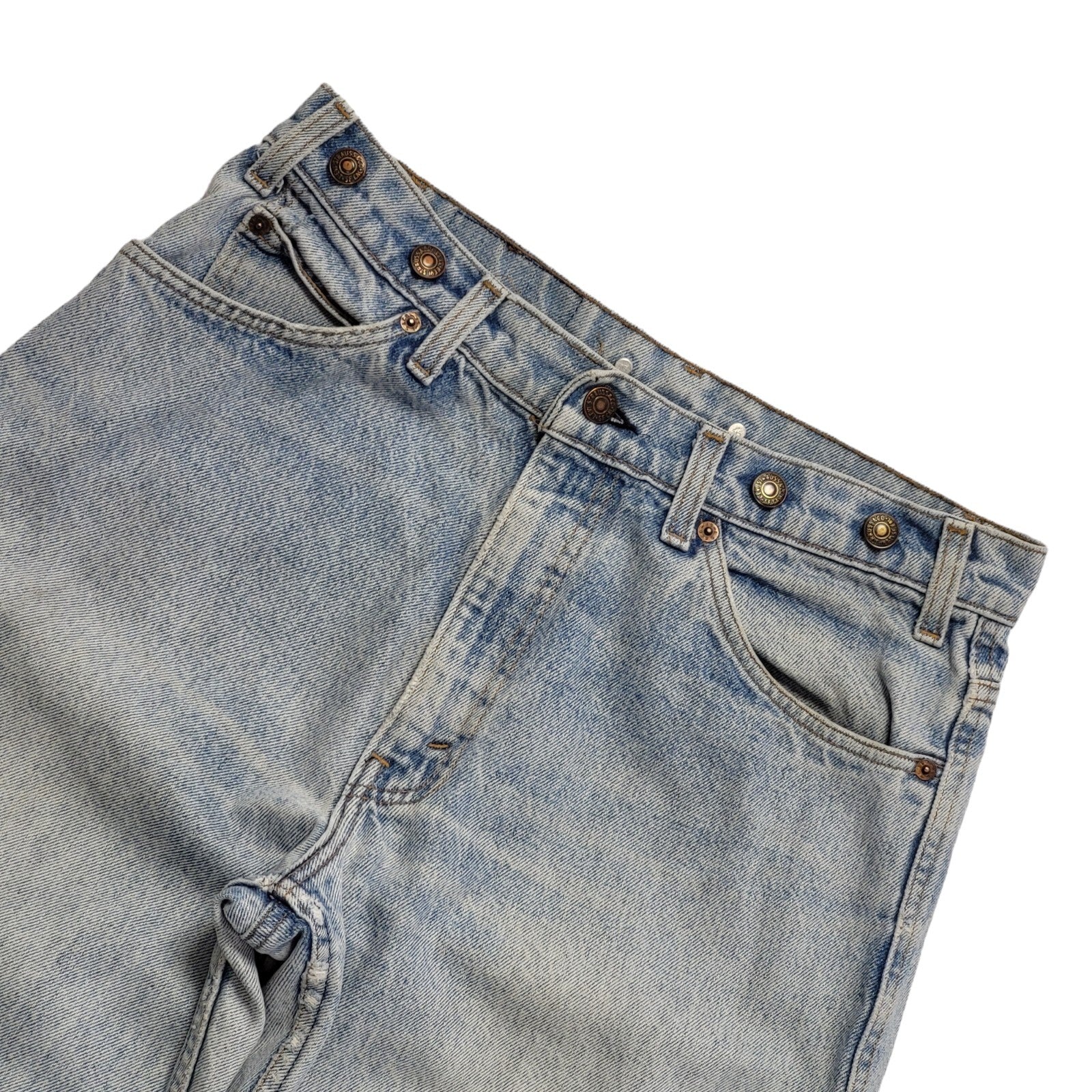 Levi's Vintage 90s Light Blue Tapered Denim Suspender Jeans Men's Size M W33 L34