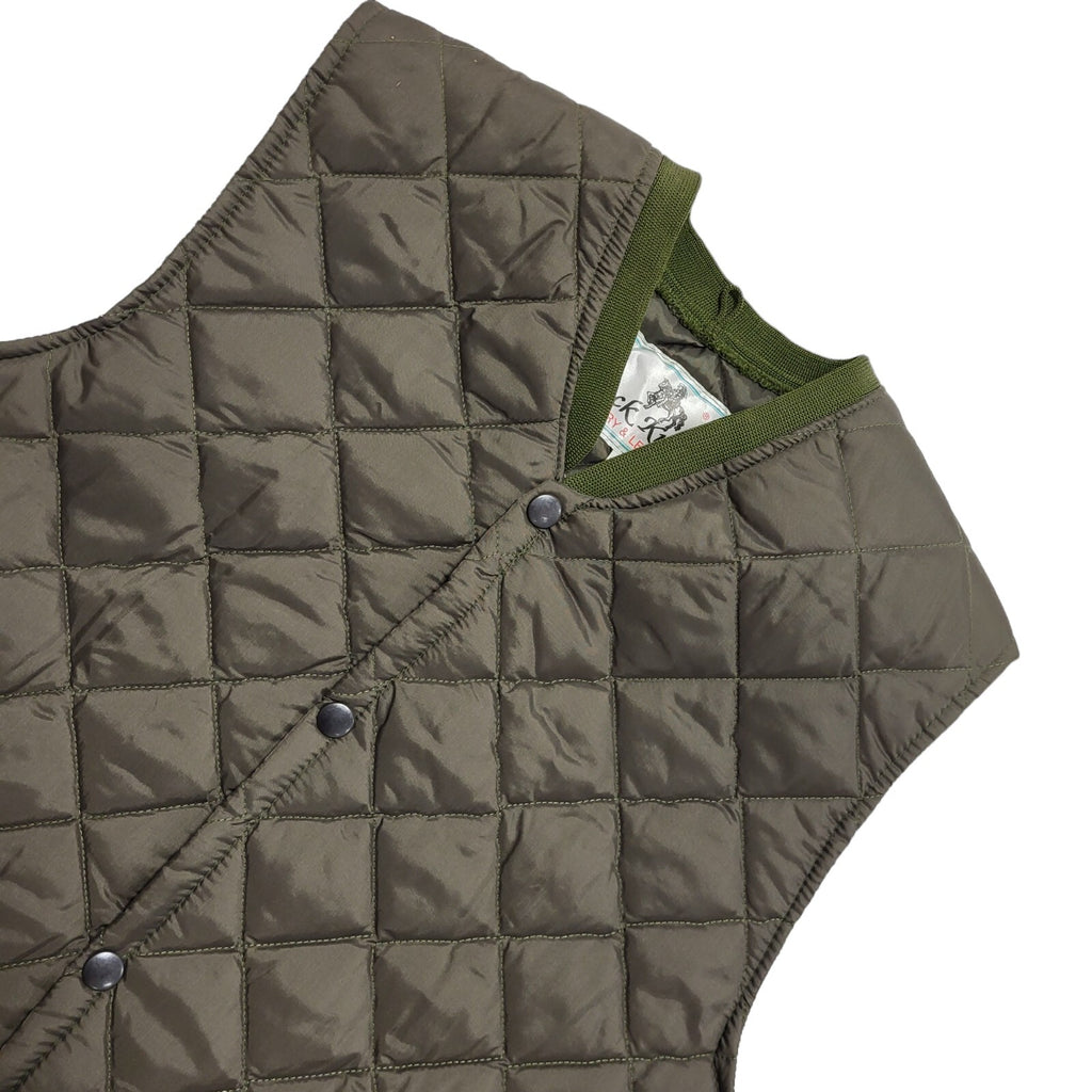 Black Knight Vintage 90s Green Snap Quilted Gilet Uk Men's Size Medium