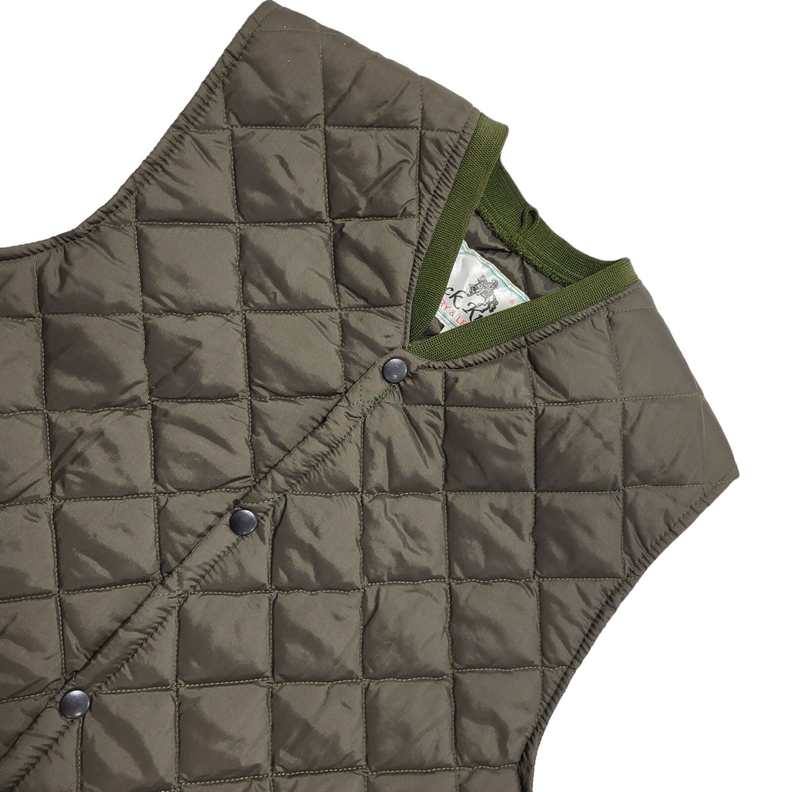 Black Knight Vintage 90s Green Snap Quilted Gilet Uk Men's Size Medium