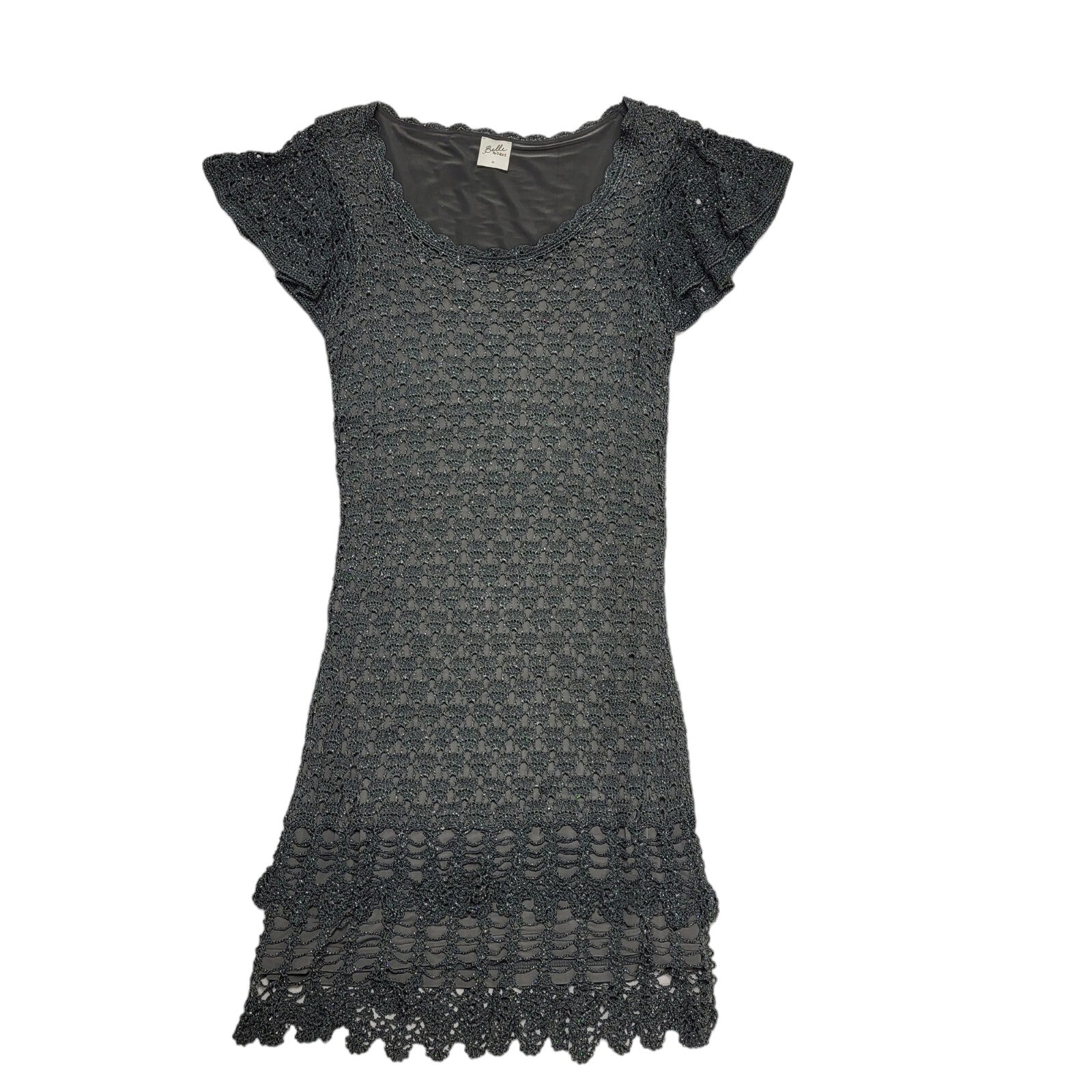 Belle By Oasis Y2K Grey Laced Short Party Dress UK Size Medium