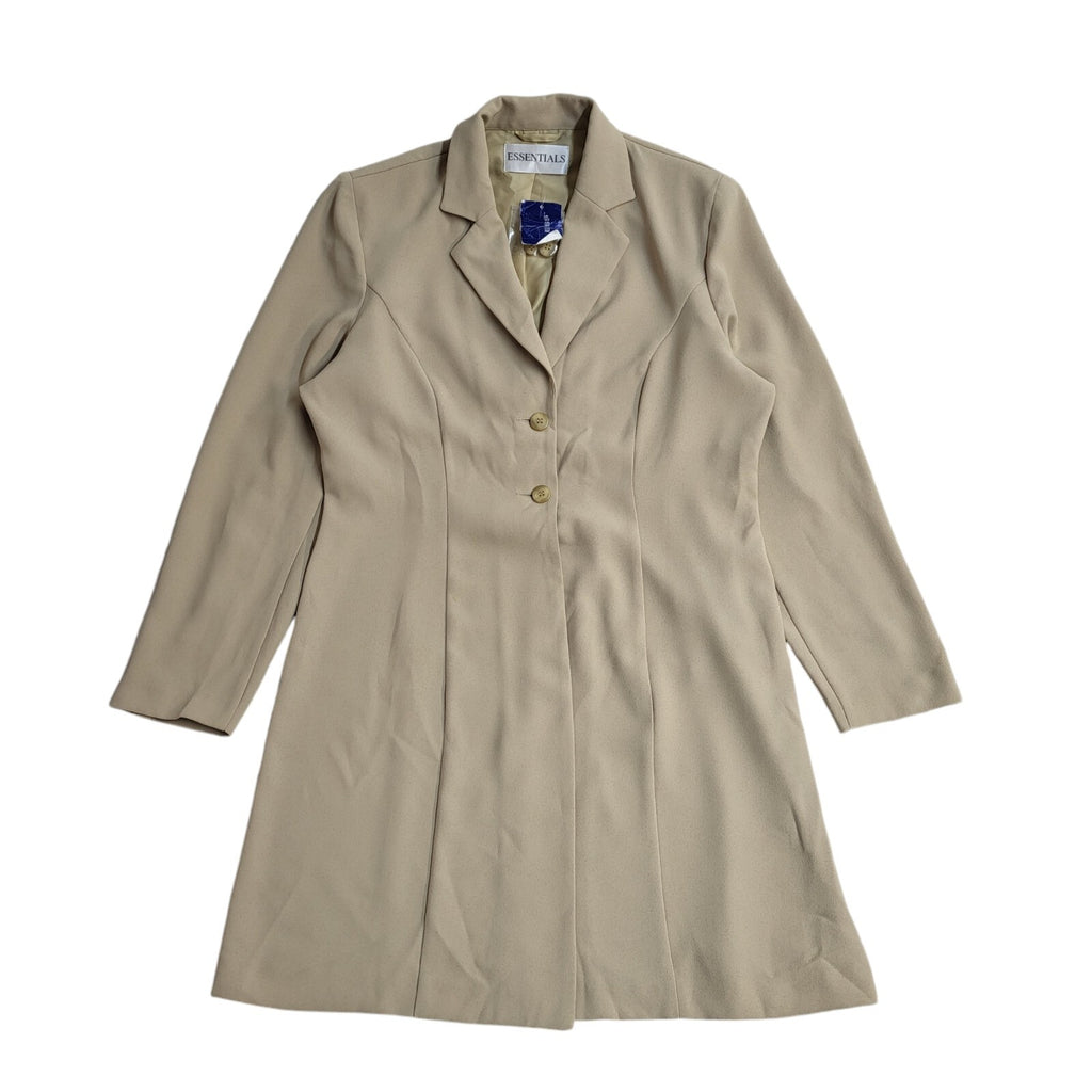 Essentials Beige 90's Hi Waist Trousers & Blazer Jacket Women's BNWT 14 W28 L31