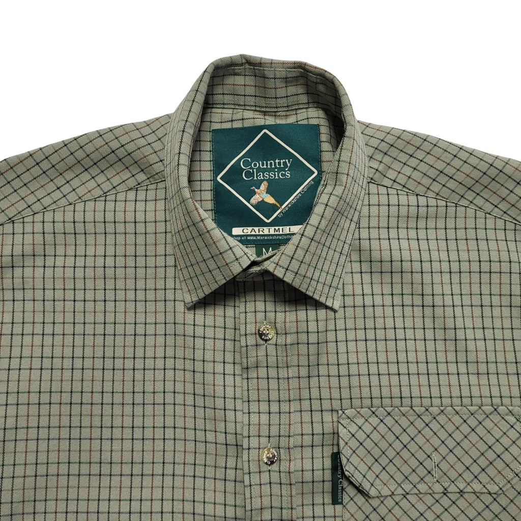 Country Classics Vintage 90's Green Checked Long Sleeve Shirt Mens UK M