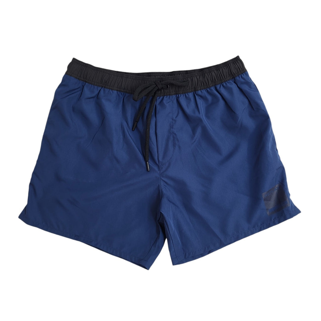 Replay Blue & Black Beachwear Drawstring Shorts BNWT Men's UK Size S W30
