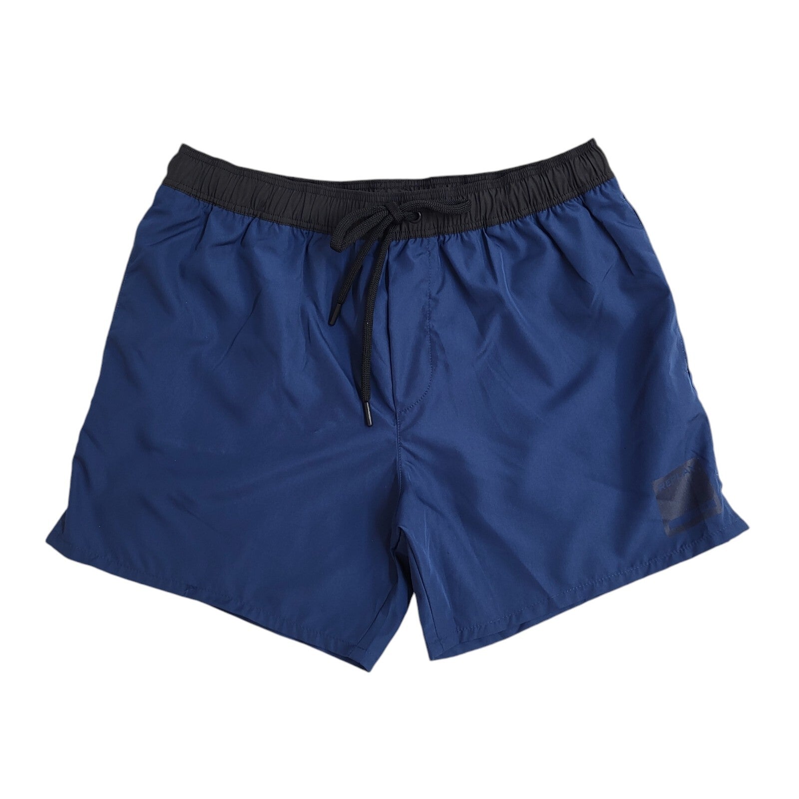 Replay Blue & Black Beachwear Drawstring Shorts BNWT Men's UK Size S W30