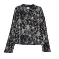 Next Vintage Y2K Black & White Floral Long Sleeve Women's UK 10
