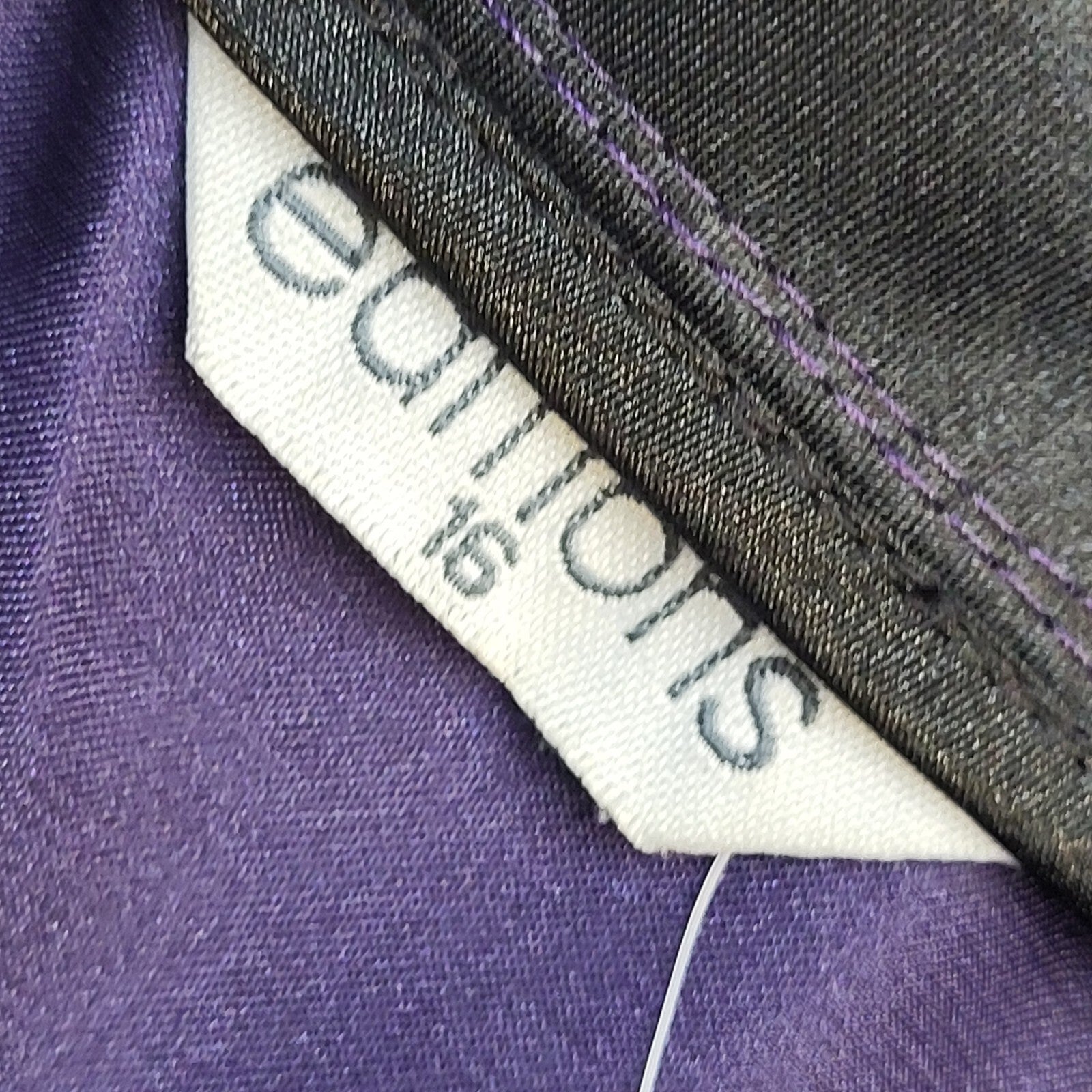 Editions Vintage Y2K V-Neck Purple Satin Long Sleeve Top BNWT Women's UK 16
