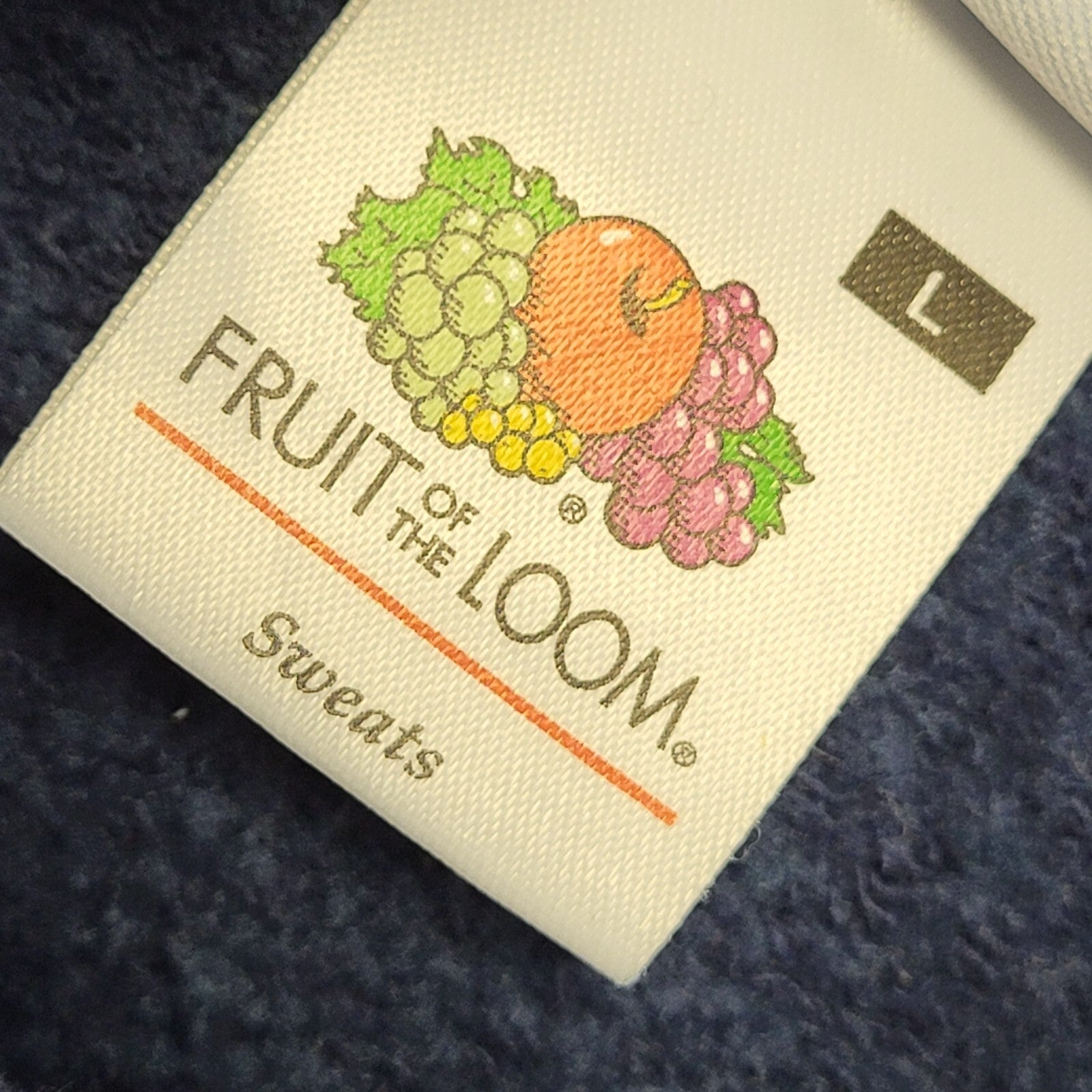Fruit Of The Loom 90's Scheuwimmer Blue Cropped Sweatshirt Womens UK Size L
