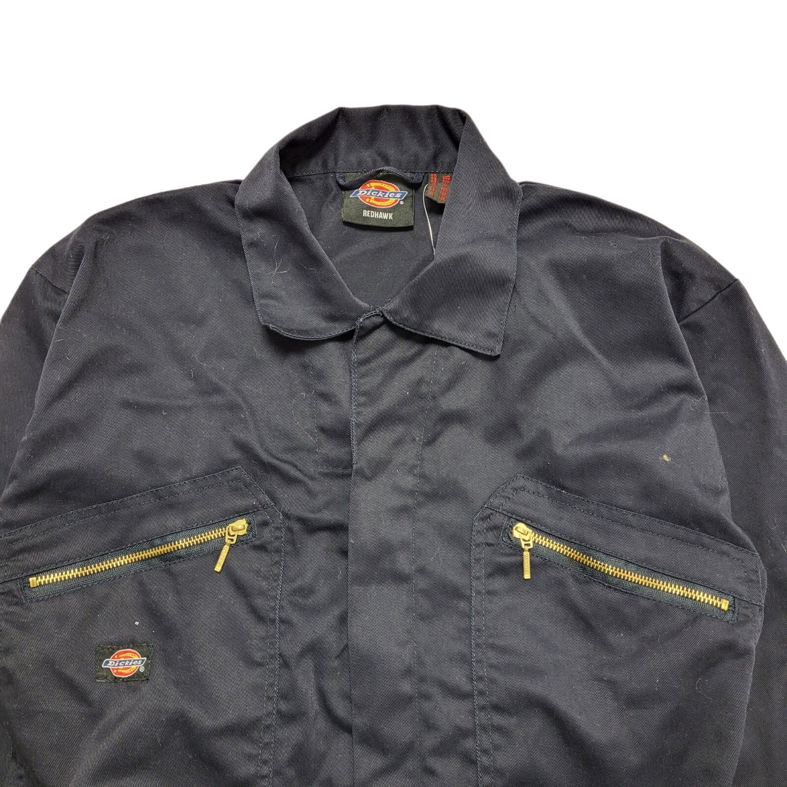 Dickies Navy Blue Long Sleeve Work Jumpsuit Uk Men's Size 3XL W40 L22.5