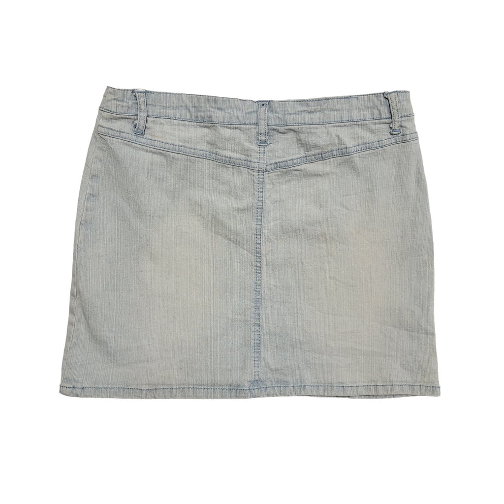 Pilot Y2k Light Blue Lace-Up Short Denim Skirt Uk Women's Size 10