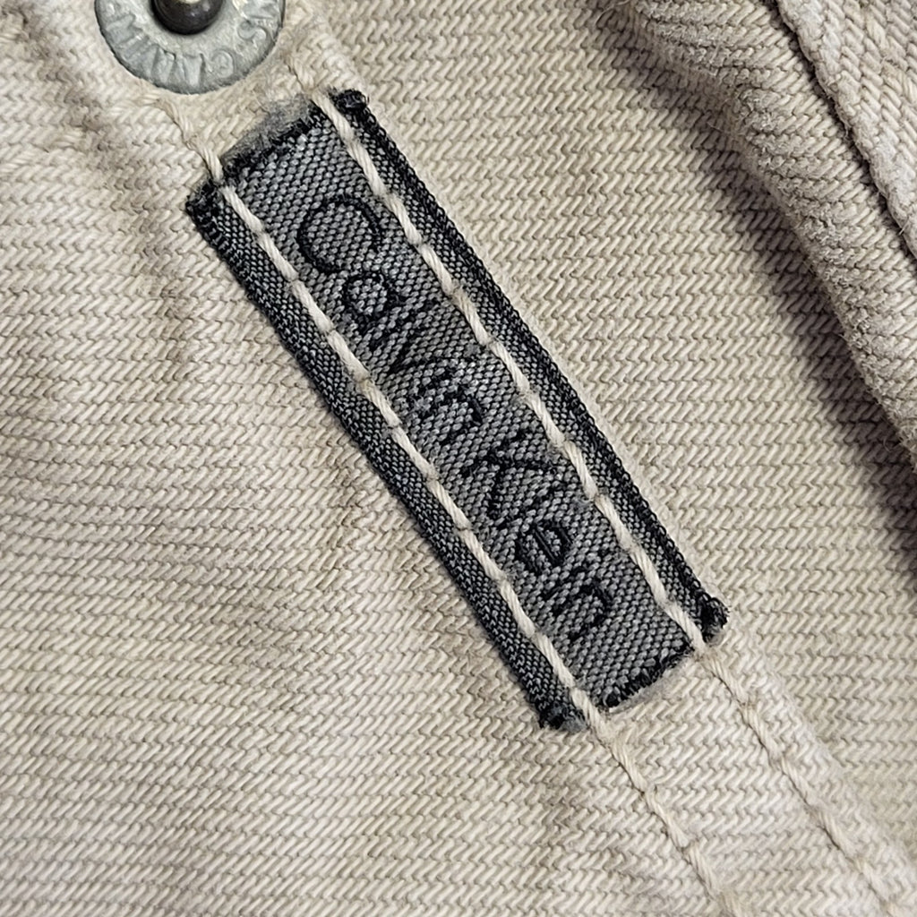 Calvin Klein Vintage 90's Beige Straight Denim Jeans Uk Men's Size M W32 L32