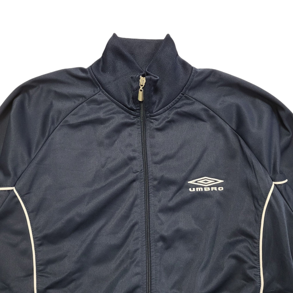 Umbro 90s Vintage Navy Blue Tracksuit Top/Jacket Uk Men's Size Small