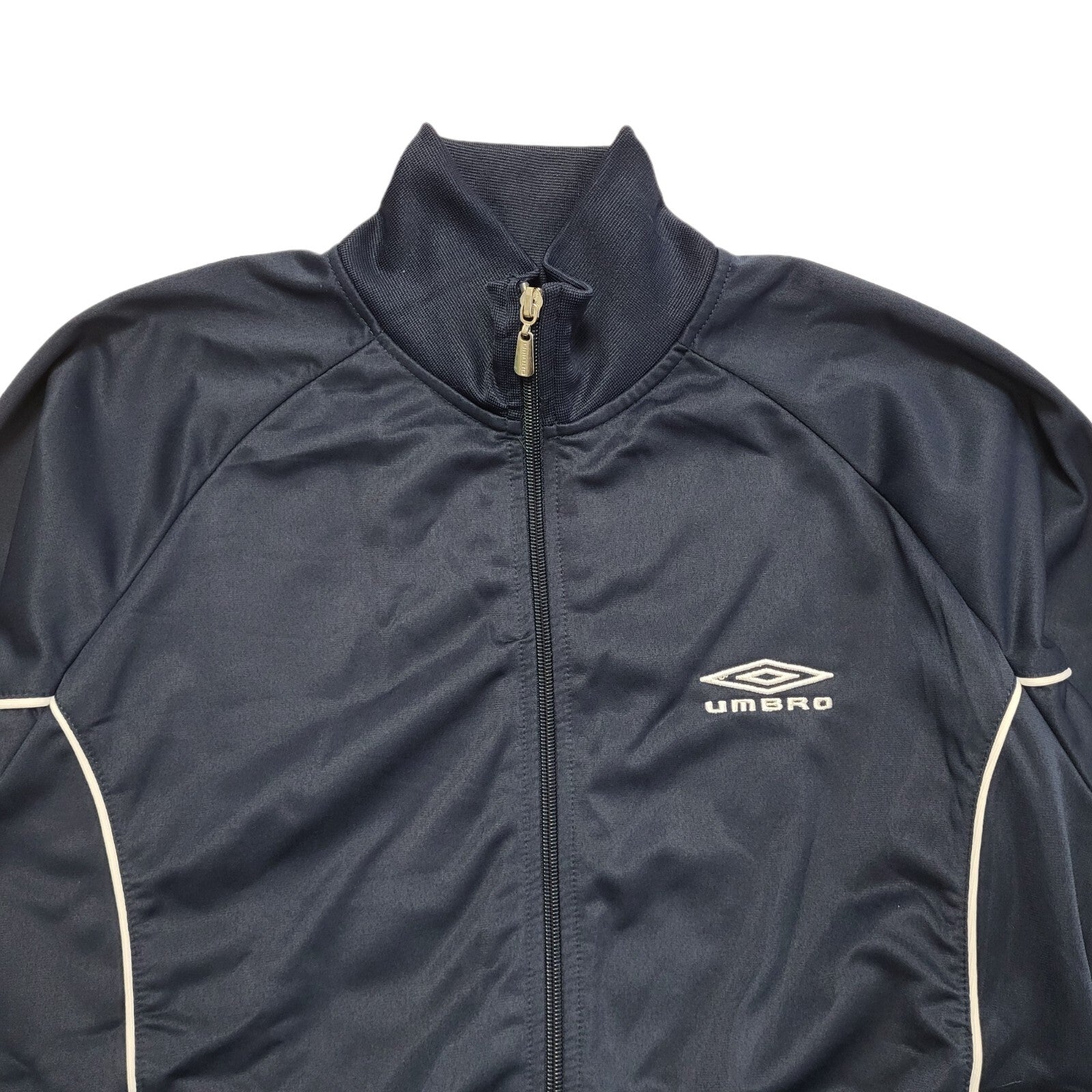 Umbro 90s Vintage Navy Blue Tracksuit Top/Jacket Uk Men's Size Small