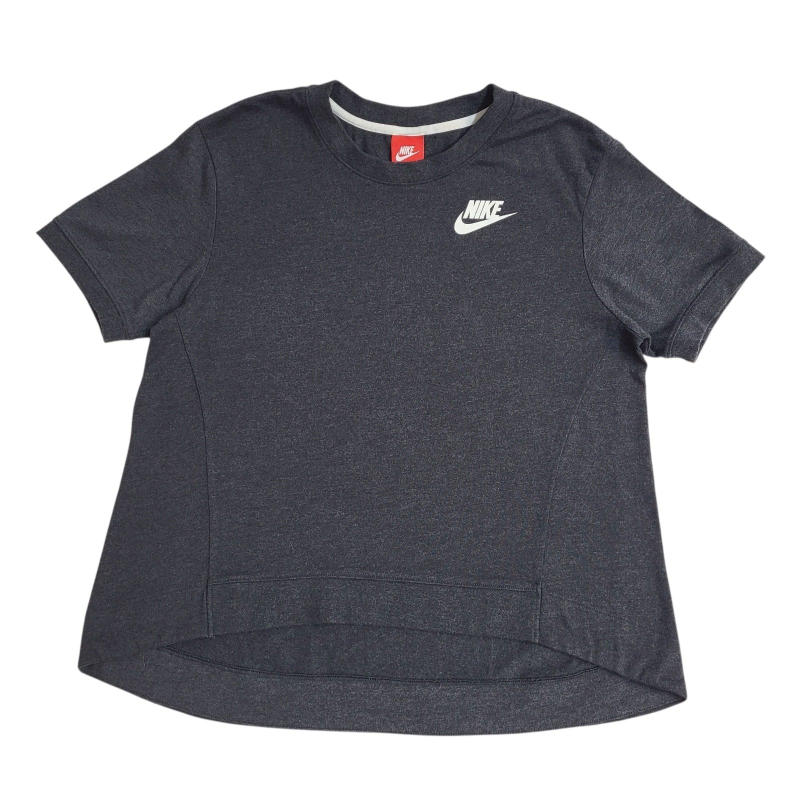 Nike T-Shirt 90s Vintage Grey Round Cropped Neck  Uk Women's Size XL
