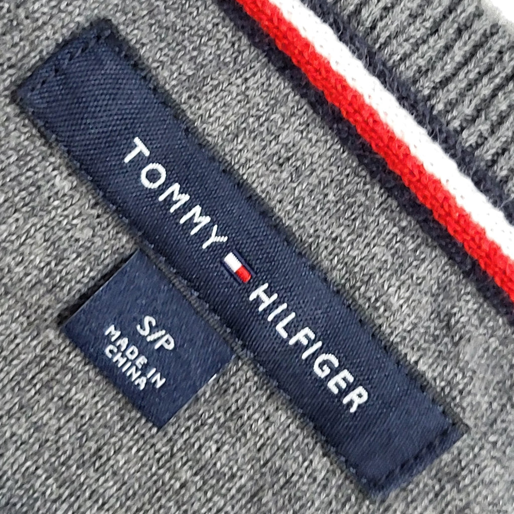Tommy Hilfiger Y2K Grey Round Neck Long Sleeve Jumper Men's UK Size S