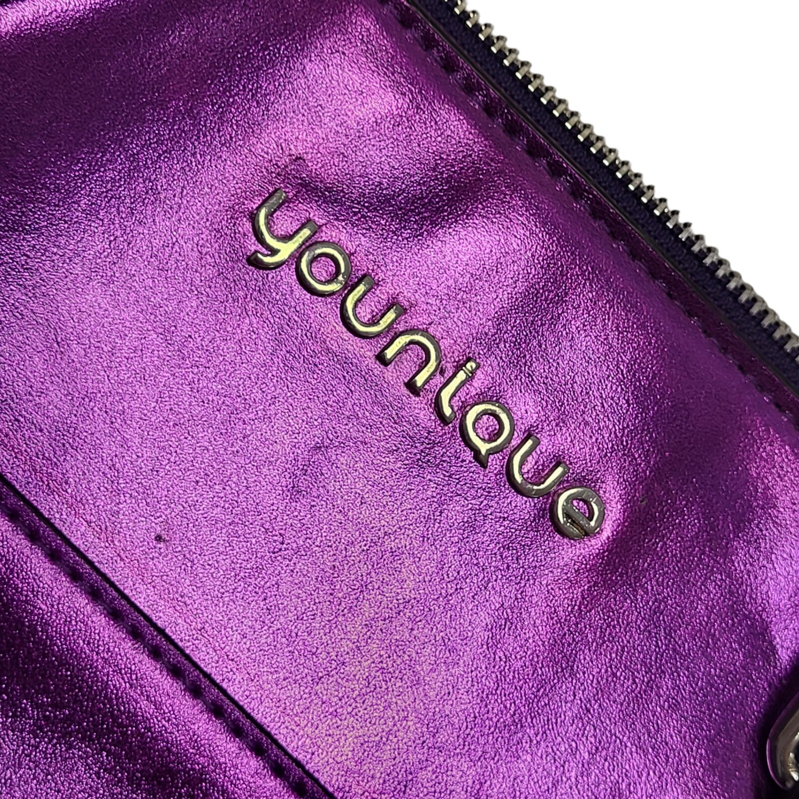 Younique Purple Leather Shoulder Hand Bag Uk Women's Size 14.5" x 11"