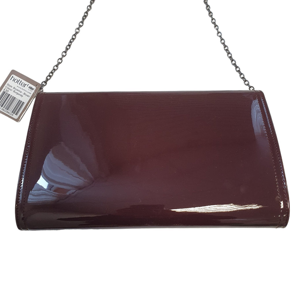 Hotter Bryanna Burgundy /Purple Chain Strap Cross Body Evening Bag 11" x 8" BNWT