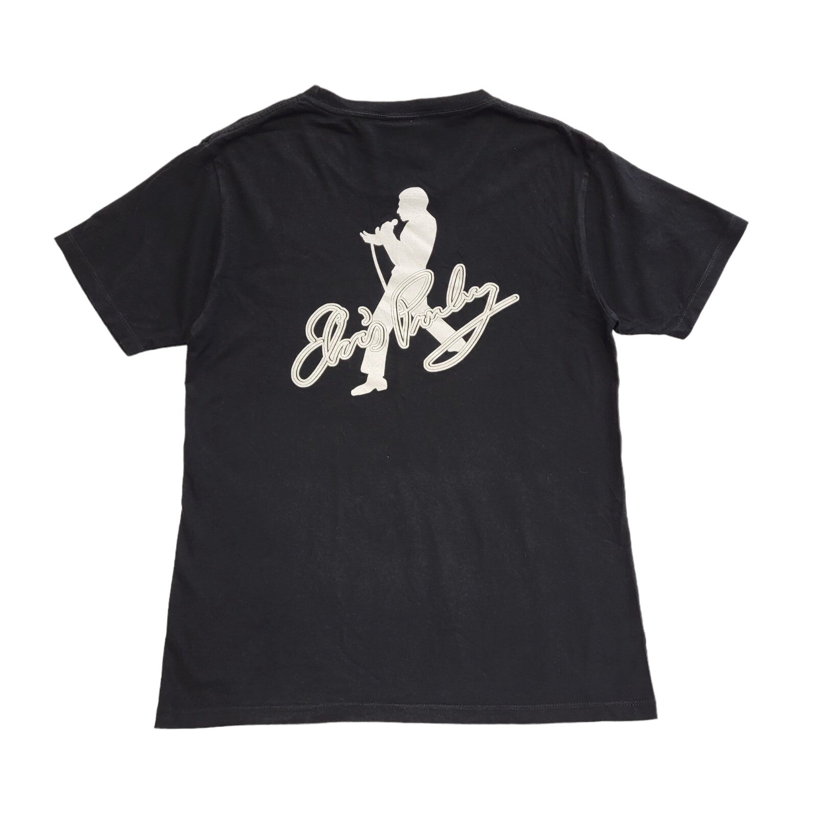 Rock@Tees Vintage 90's Elvis Presley T-Shirt Black Short Sleeve UK Men's Size M
