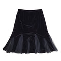 Xscape Usa 90s Skirt A-Line Black Velour Midi Women's UK 16 BNWT