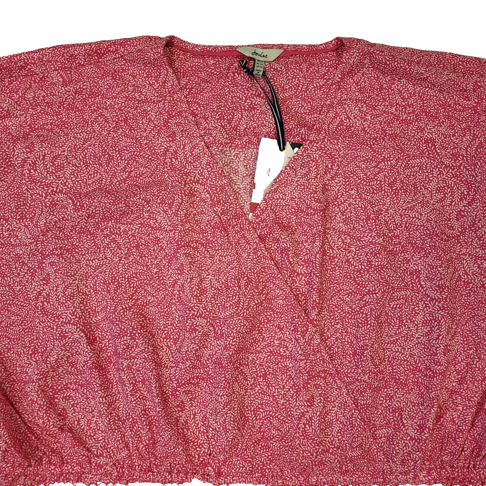 Joules Vintage Y2K  Pink Short Sleeve Daywear Dress UK Women's Size 24 Bnwt