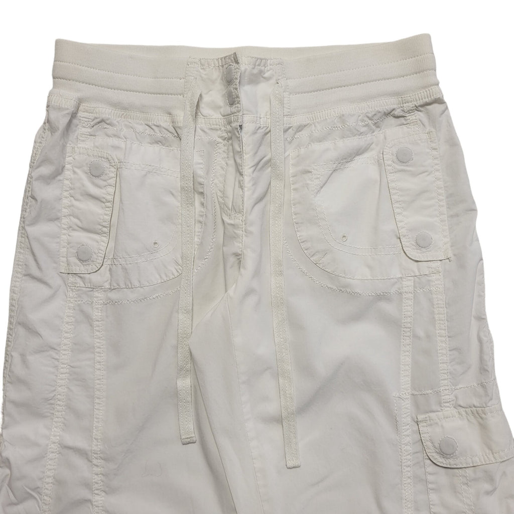 Next Vintage Y2k White Straight Cargo Trousers Uk Women's 12 W30 L31