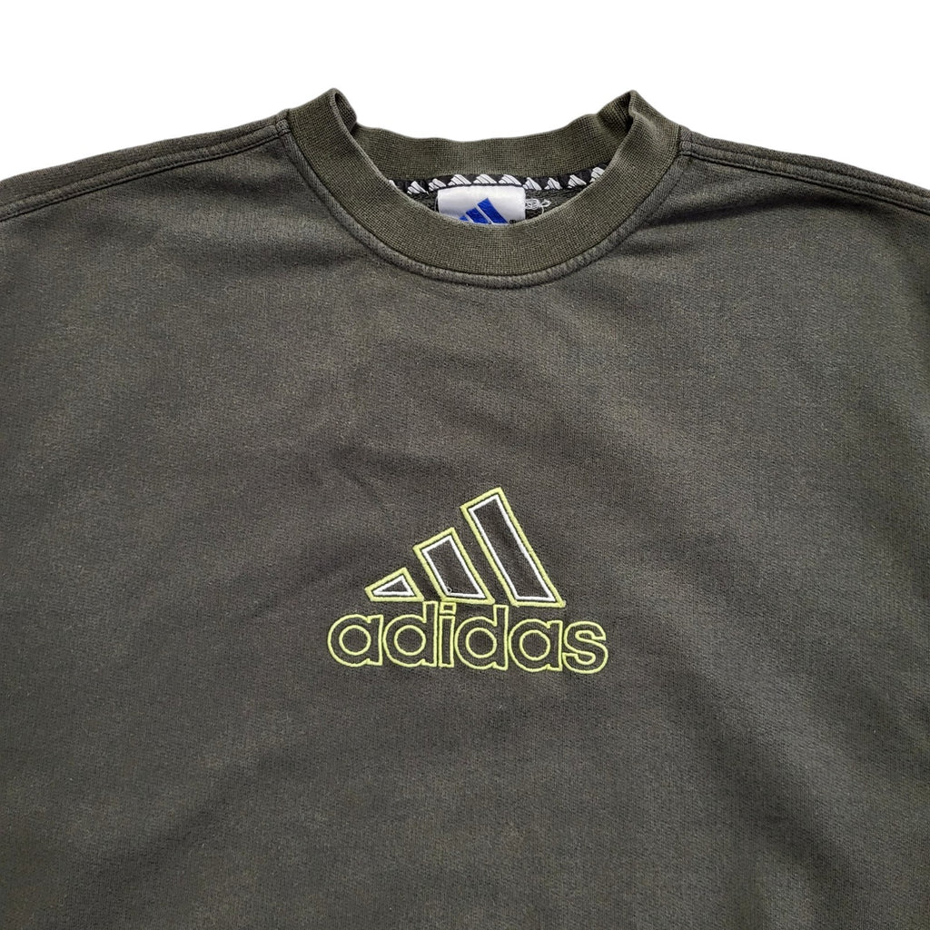 Adidas Dark Grey Vintage 90s Sweatshirt Uk Men's Size Medium