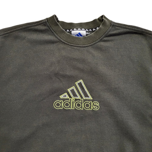 Adidas Dark Grey Vintage 90s Sweatshirt Uk Men's Size Medium