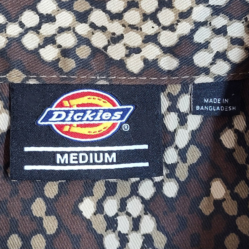 Dickies Y2k Brown Geometric Long Sleeve Shirt Men's UK Size M