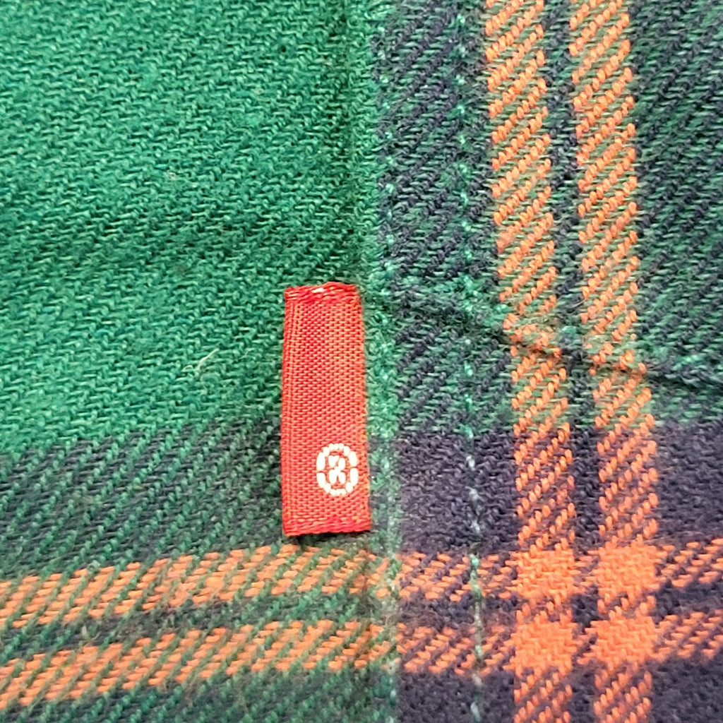 Levi's Vintage Y2K Green & Red Check Slim Fit Long Sleeve Shirt Mens UK M