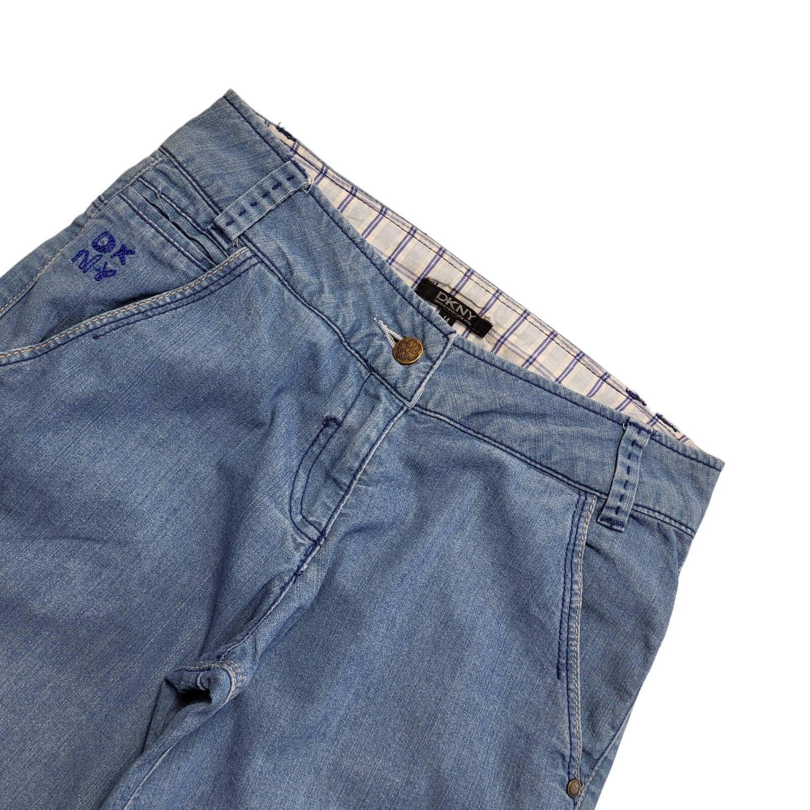 DKNY Vintage 90's Blue Bootcut Denim Jeans Uk Women's Size 14 W32 L30