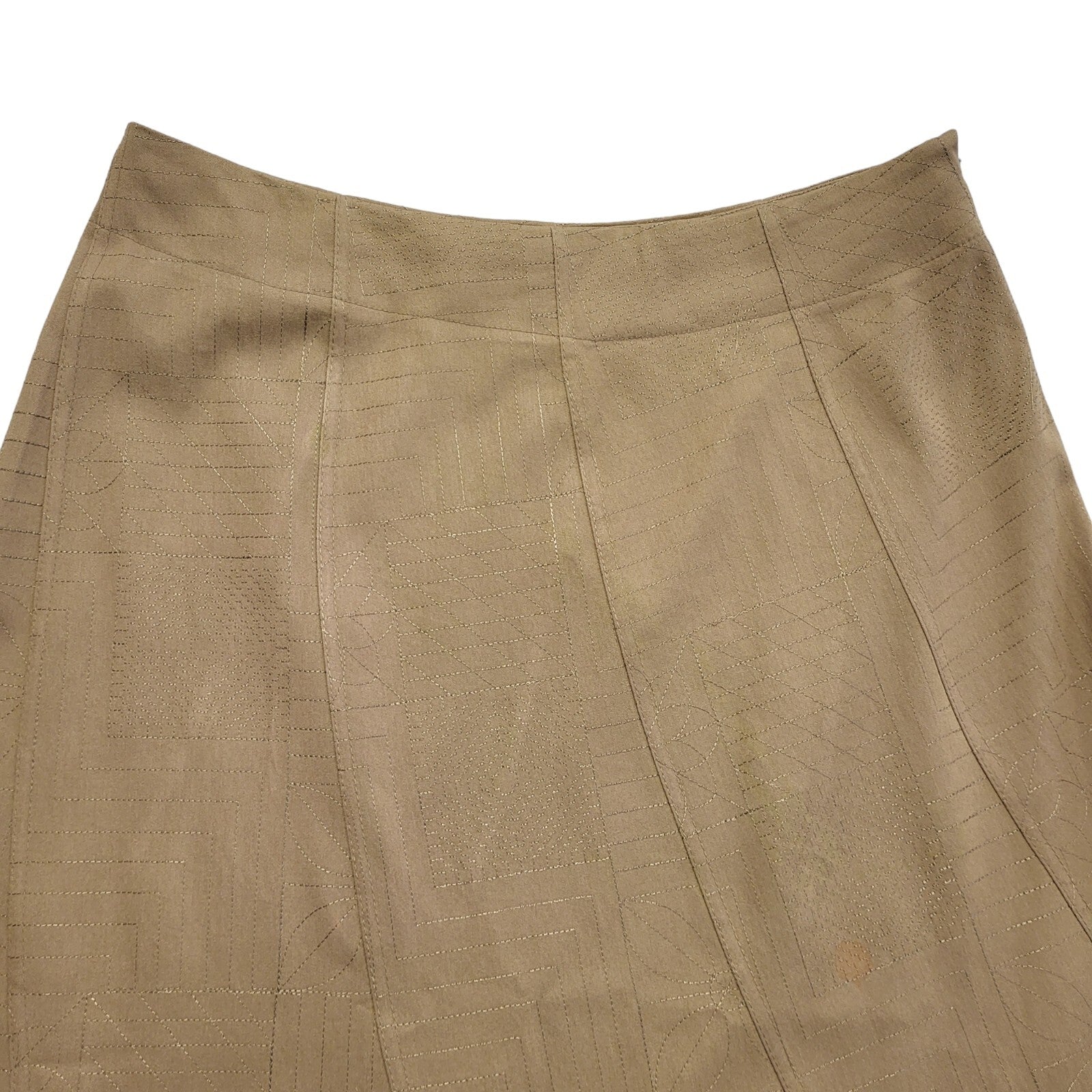 Stephen Vintage 90's Brown Long A-Line Skirt Womens UK 16 W34