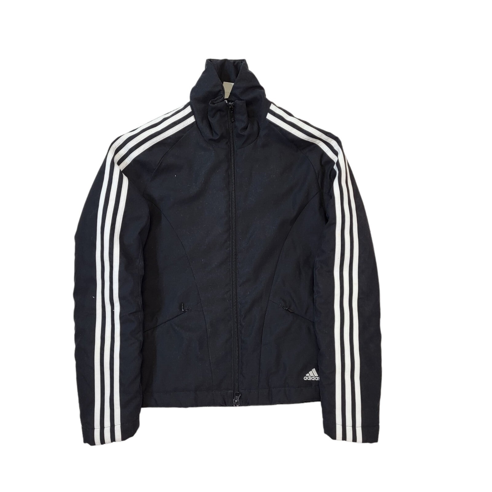 Adidas Y2K Vintage Black Zip Up Sports Jacket Women's Size 10