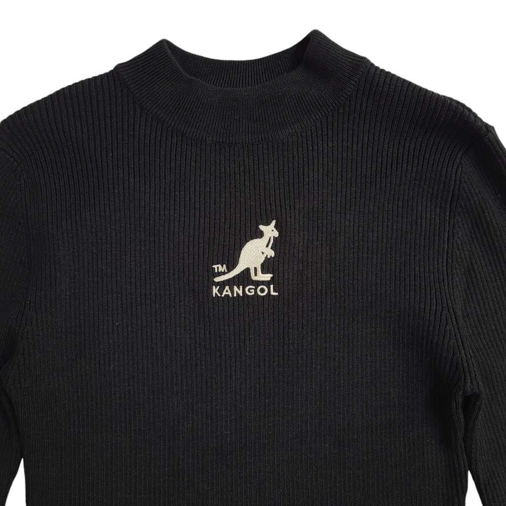 H&M Kangol Vintage Y2K Black Body Con Long Sleeve Jumper Dress Women's UK Size S