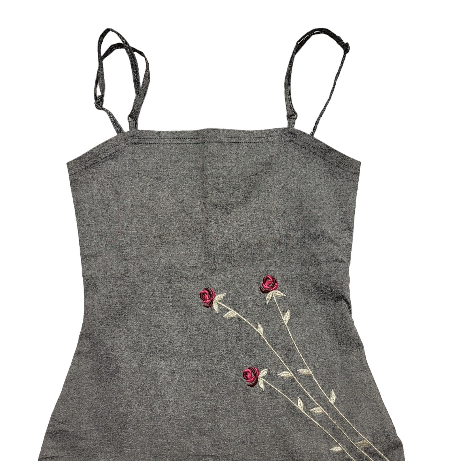 Bay Grey Y2k Sleeveless Strap Bodycon Dress Uk Women's Size 8