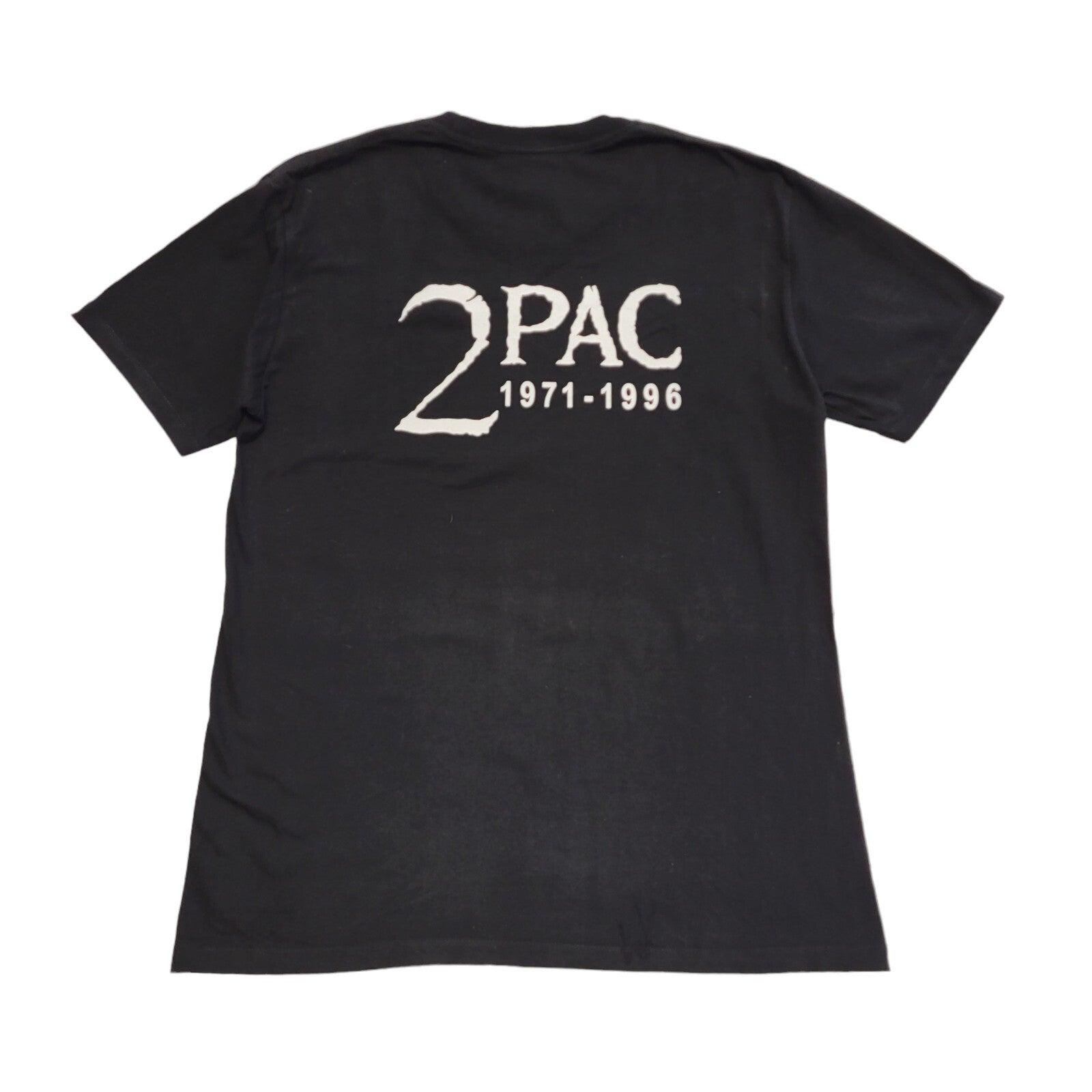 Rock@Tees Vintage 90's 2 Pac T-Shirt Black Short Sleeve UK Men's Size L