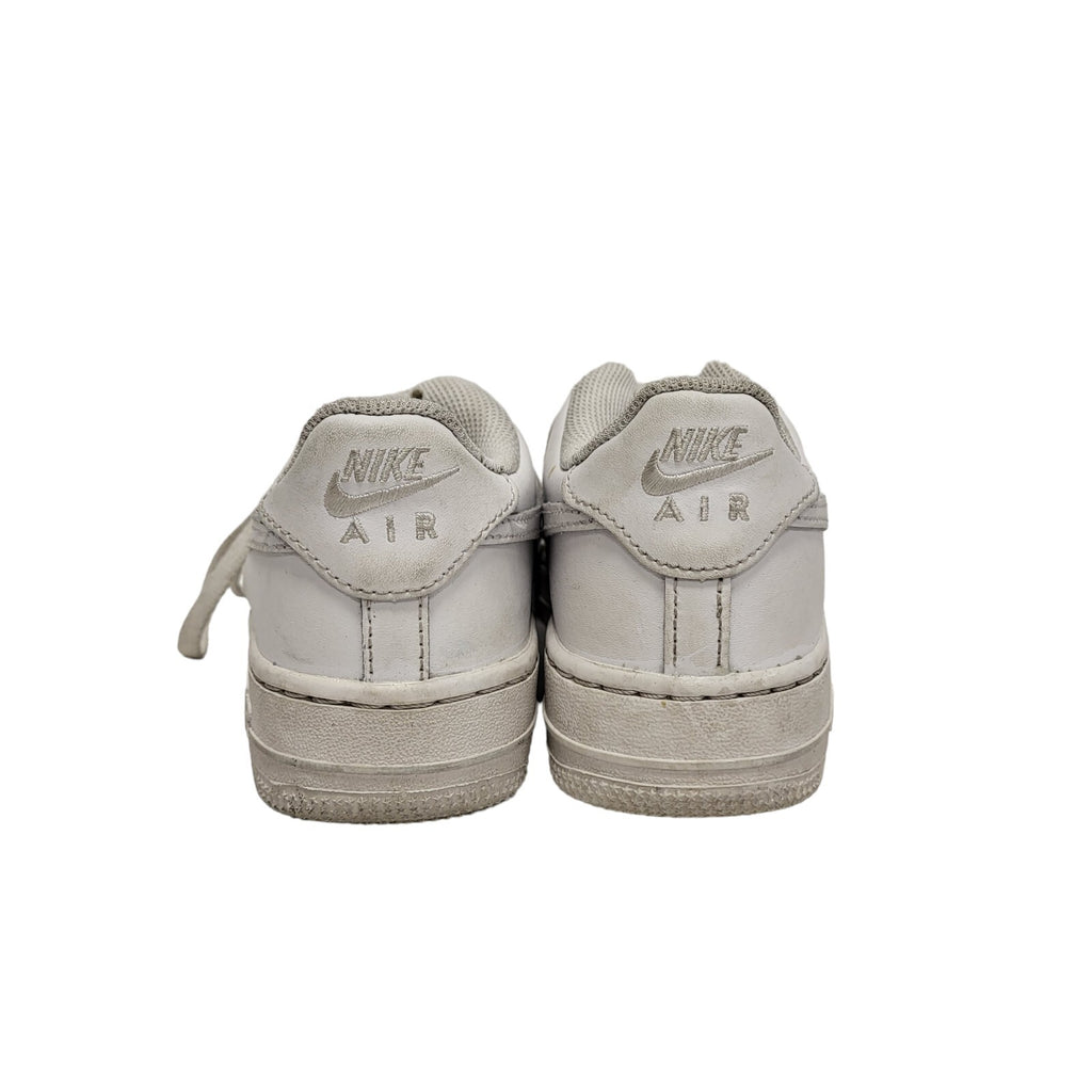 Nike Air Force 1 Juniors White Leather Kids  Trainers Uk 4