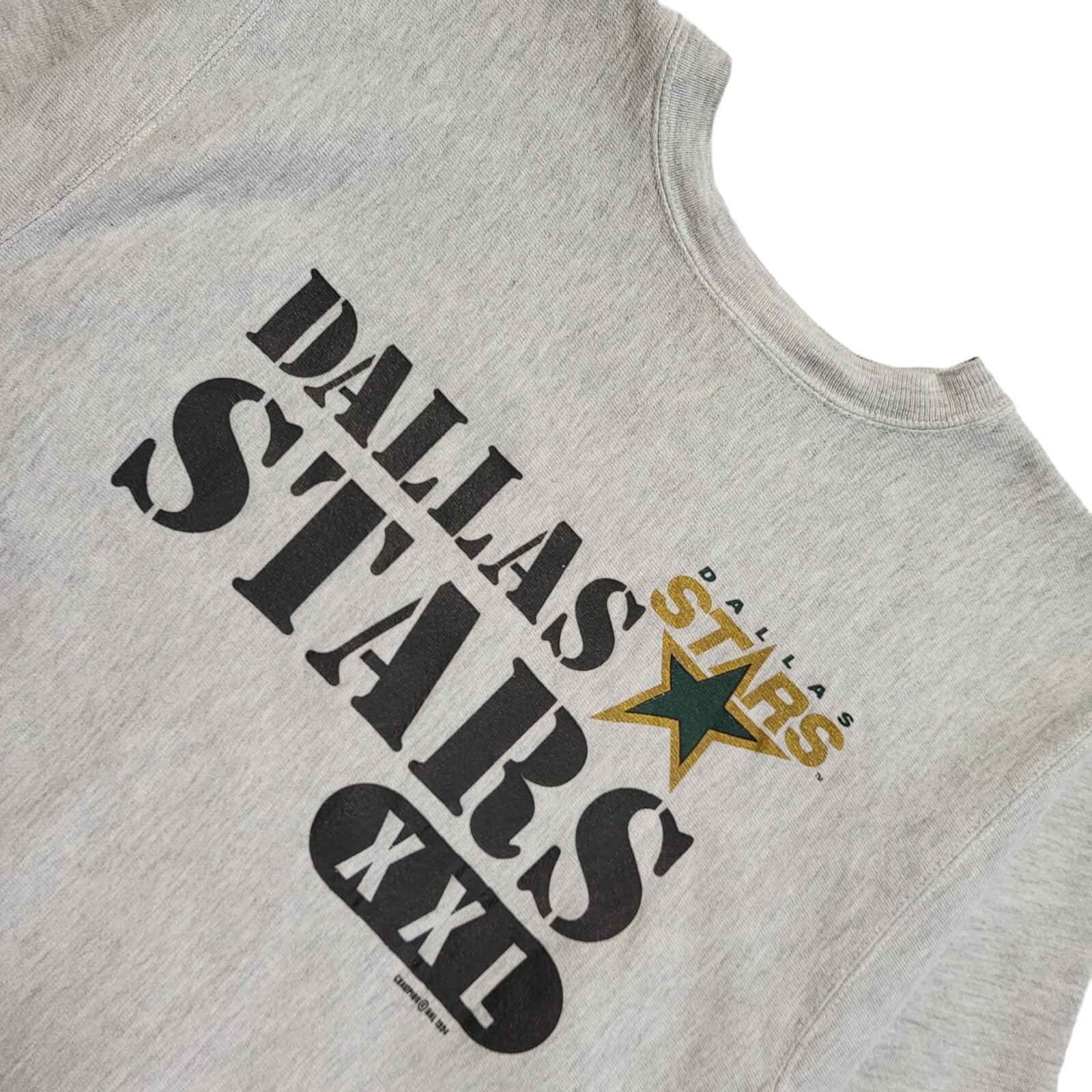 Champion Dallas Stars Reverse Weave Grey Vintage 90s Sweatshirt Uk Men's L