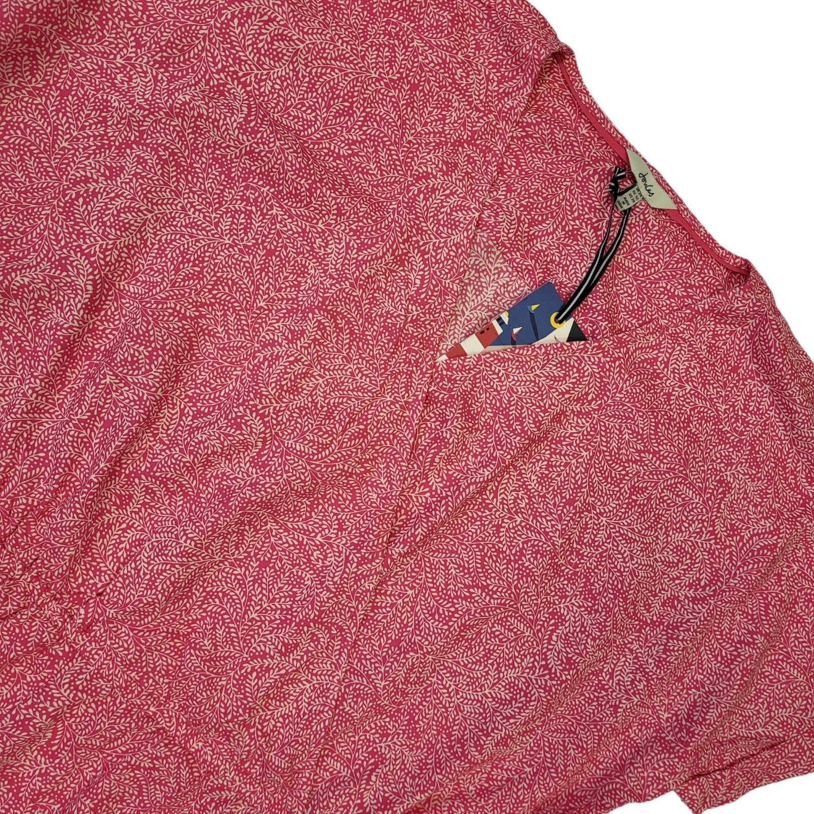 Joules Vintage Y2K  Pink Short Sleeve Daywear Dress UK Women's Size 24 Bnwt