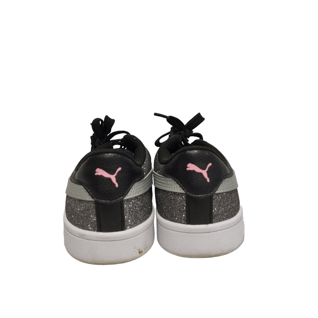 Puma Smash v2 Glitz Glam Jr 367377 Silver Women's Trainers Uk 4.5